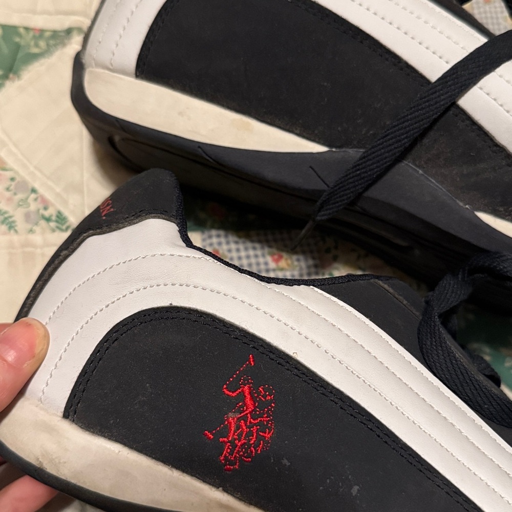 U.S. Polo Assn. Black and White Sneakers - Picture 3 of 7